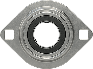 Image of Product. Back orientation. Light-Duty Mounted Steel Ball Bearing, with Two-Bolt Flange, for 1-1/4" Shaft Diameter.