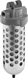 Image of Product. Front orientation. Heavy Duty Compressed Air Filter, for Oil Removal, 3/8 NPT Female.
