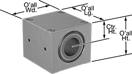Image of Product. Bearing in Housing. Front orientation. Contains Annotated. Linear Bearings. Frictionless-Motion Mounted Linear Air Bearings .