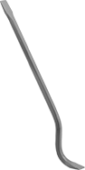 Image of Product. Front orientation. Pry Bars. Pry Bars, Style K—Gooseneck Chisel End  ×  Straight Chisel End.