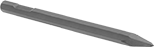 Image of Product. Front orientation. Chisel Bits. 3/4" Hex-Shank Chisel Bits for Demolition Hammers, Pointed Chisel Bit Blade.