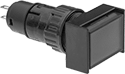 Image of Product. Front orientation. Indicator Lights. Rectangular Oil-Resistant Panel Indicator Lights with Quick-Disconnect Terminals.