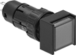 Image of Product. Front orientation. Indicator Lights. Square Oil-Resistant Panel Indicator Lights with Quick-Disconnect Terminals.
