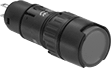 Image of Product. Front orientation. Indicator Lights. Cylindrical Oil-Resistant Panel Indicator Lights with Quick-Disconnect Terminals.