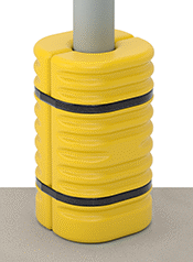 Image of ProductInUse. Front orientation. Column Guards. Plastic Column Guards, For Round Columns.