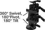 Image of Product. Front orientation. Contains Annotated. Radio Mounts. Magnetic Mount.