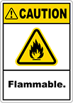 Image of Product. Front orientation. Labels. Illustrated Hazardous Material Labels , Caution—Flammable.