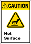 Image of Product. Front orientation. Labels. Illustrated Machine and Equipment Operation Labels , Caution—Hot Surface.
