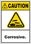 Image of Product. Front orientation. Labels. Illustrated Hazardous Material Labels , Caution—Corrosive.