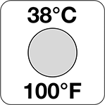 Image of Product. Front orientation. Vertical Orientation. One-Time-Use Single-Point Temperature-Indicating Labels .