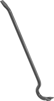 Image of Product. Front orientation. Pry Bars. Nail-Pulling Pry Bars, Style E—Gooseneck Claw End  ×  Offset Chisel End.