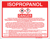 Image of Product. Front orientation. Signs. Hazardous Material Instruction Signs, Danger—Isopropanol (English).