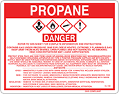 Image of Product. Front orientation. Signs. Hazardous Material Instruction Signs, Danger—Propane (English).