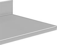 Image of Product. Front orientation. Workbench Tops. Stainless Steel Workbench Tops, Workbench Tops with Backstop.