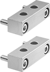 Image of Product. End Brackets. Front orientation. Air Slide Brackets. End-Lugs Actuator Connection.