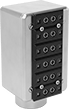 Image of Product. Round-Pin Strip. Front orientation. Thermocouple Connectors. Conduit-Mount Thermocouple Connector Strips, Round-Pin Thermocouple Connector Connection, Female Connection.