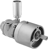 Image of Product. Front orientation. Air-Powered Gearmotors. Air-Powered Gearmotors, Face Mount.