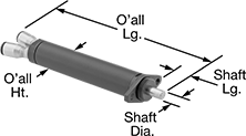 Image of Product. Front orientation. Contains Annotated. Air-Powered Gearmotors. Compact Air-Powered Gearmotors, Face Mount, Push-to-Connect Fitting Connection.