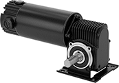 Image of Product. Gearmotor Shown with Hollow Body and Shaft Installed. Front orientation. Electric Gearmotors. Right-Angle DC Gearmotors, Gearmotors with Hollow Body/Removable Shaft.