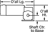 Image of Attribute. Front orientation. Contains Annotated. Right-Angle DC Gearmotors, Gearmotors with Hollow Body/Removable Shaft.