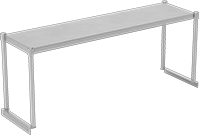 Image of Product. Front orientation. Workbench Shelves. Stainless Steel Upper Workbench Shelves, 1 Shelf.