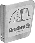 Image of Product. Front orientation. Eye Wash Station Replacement Parts. Eye Wash Station Push Handles, Bradley.