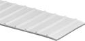 Image of Product. Front orientation. Conveyor Belts. Cleated Slider Bed Conveyor Belting, White.