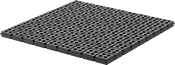 Image of Product. Front orientation. Vibration-Damping Pads. UV-Resistant Neoprene, Square, Crisscross Texture, Segmented.