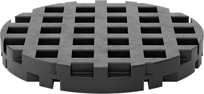 Image of Product. Bottom orientation. Vibration-Damping Pad, Oil-Resistant Buna-N, 4" Diameter x 1/2" Thick, Durometer 65A.