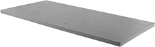 Image of Product. Front orientation. Vibration-Damping Pads. UV-Resistant Neoprene, Rectangle, Crisscross Texture, Solid.