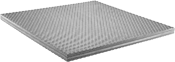 Image of Product. Front orientation. Vibration-Damping Pads. Oil-Resistant Vibration-Damping Pads, Square, Buna-N, Crisscross Texture.