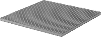 Image of Product. Front orientation. Vibration-Damping Pads. Chemical-Resistant Cork Fiber-Reinforced PVC, Square, Crisscross Texture, Solid.
