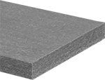 Image of Product. Front orientation. Vibration-Damping Pads. Chemical-Resistant PVC, Rectangle, Smooth.