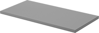 Image of Product. Front orientation. Vibration-Damping Pads. Chemical-Resistant PVC, Rectangle, Smooth, Solid.