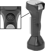 Image of Product. Switches with Front Push Button and Top Rocker Switch. Back orientation. Contains Inset. Enabling Switches. Enabling Pendant Switches, Switches with Black Nylon 6/6 Housing, Black Auxiliary Actuator, .
