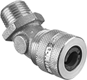Image of Product. Front orientation. Cord Grips. Aluminum Cord Grips, 45° Elbow.
