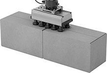 Image of ProductInUse. (All Components Sold Separately). Front orientation. Lifters with Buna-N Cups. Large-Area Vacuum Lifters .