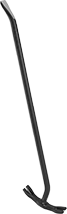 Image of Product. Front orientation. Pry Bars. Nail-Pulling Pry Bars, Style H—Deep-Offset Double-Claw End  ×  Offset Chisel End.