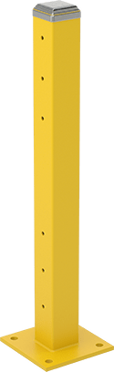 Image of Product. Front orientation. Inline Post for Double Three-Rib Guardrail.