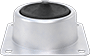 Image of Product. Bottom orientation. Vibration-Damping Mounts. Vibration-Damping Bolt-Down Mounts, Flange Mount, Unthreaded-Hole Mount, Style 8.