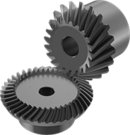Image of System. Gears Sold Separately. Front orientation. Bevel Gears. High-Load Metal Spiral Bevel Gears.