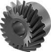 Image of Product. Front orientation. Bevel Gears. High-Load Metal Spiral Bevel Gears, Small Gears.