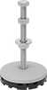 Easy-Install Vibration-Damping Swivel Leveling Mounts with Threaded Stud