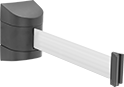 Image of Product. Solid Belt (Shown with PVC Housing). Front orientation. Retractable Belt Barriers. Wall-Mount Retractable Belt Barriers, Solid Belts.