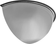 Image of Product. Front orientation. Safety Mirrors. Shatter-Resistant Half-Dome Safety Mirrors.