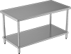 Adjustable-Height Stainless Steel Tables