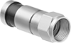 Image of Product. Front orientation. Coaxial Connectors. Coaxial Connectors, F-Type Compression Sockets.