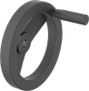 Unthreaded Through-Hole-Mount Spoked Hand Wheels