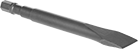 Image of Product. Flat Chisel Bit Blade (1" Wd.). Front orientation. Chisel Bits. 15/32" Hex-Shank Chisel Bits for Quick-Change Chiseling Hammers, Flat Chisel Bit Blade, 1" Wide Blade.