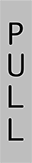 Image of Product. Front orientation. Signs. Engraved Security and Admittance Signs, Pull (English)—Silver with Black Message.
